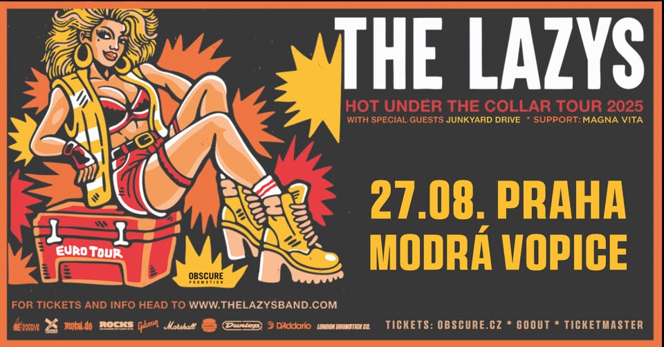THE LAZYS, JUNKYARD DRIVE, MAGNA VITA - Praha