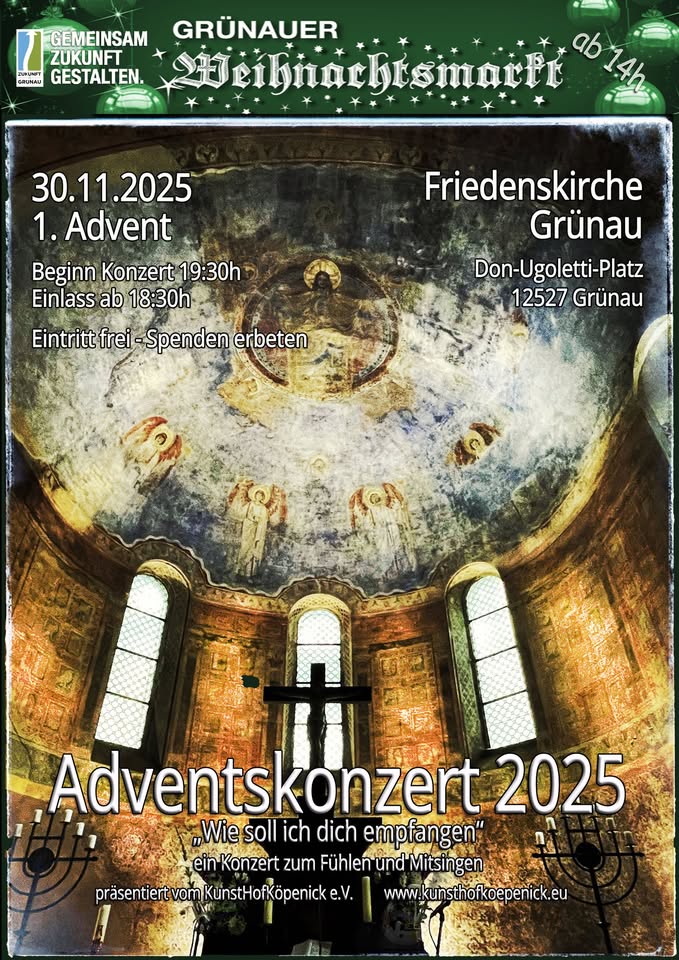 Viertes Adventskonzert in der Friedenskirche Grünau