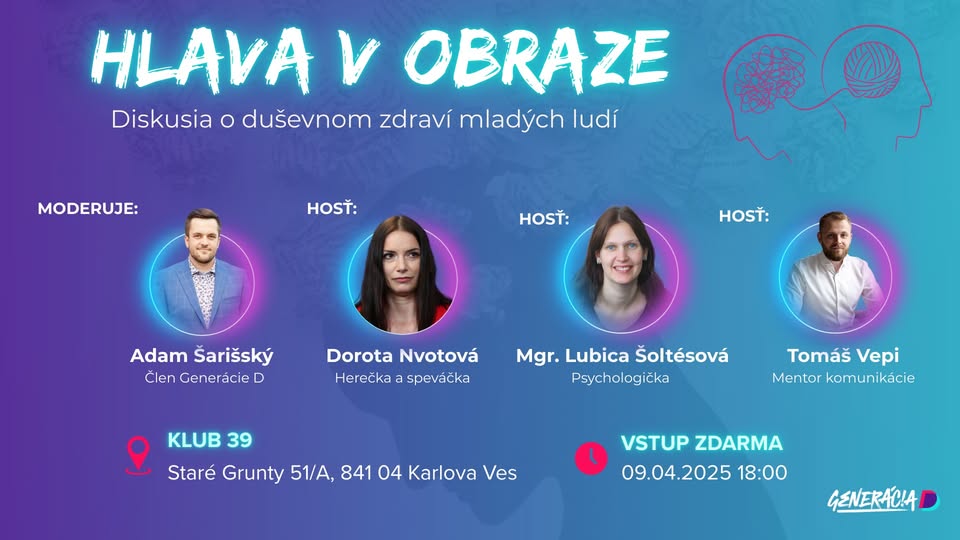 HLAVA V OBRAZE - Diskusia o duševnom zdraví