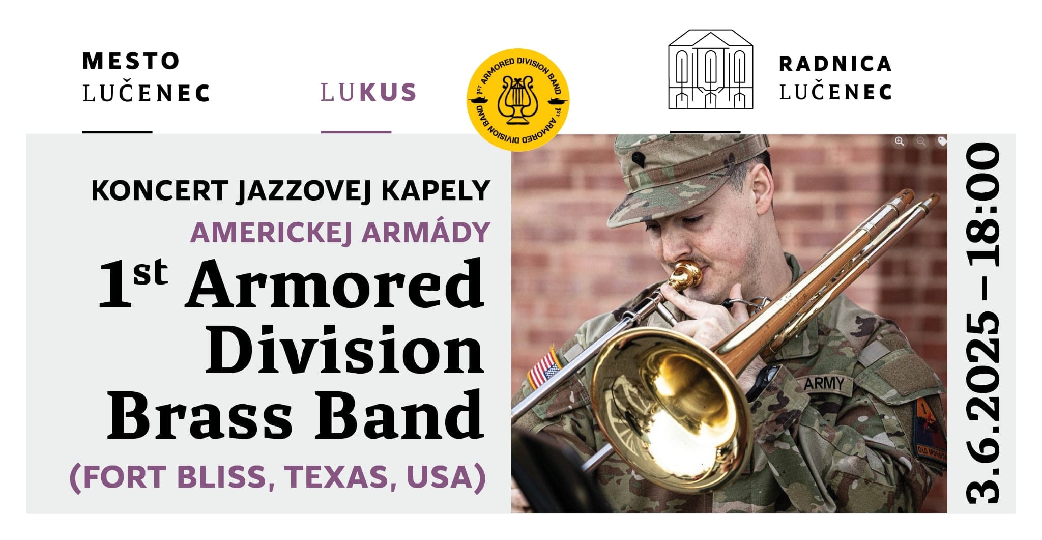 1st Armored Division Brass Band (USA) - koncert jazzovej kapely americkej armády