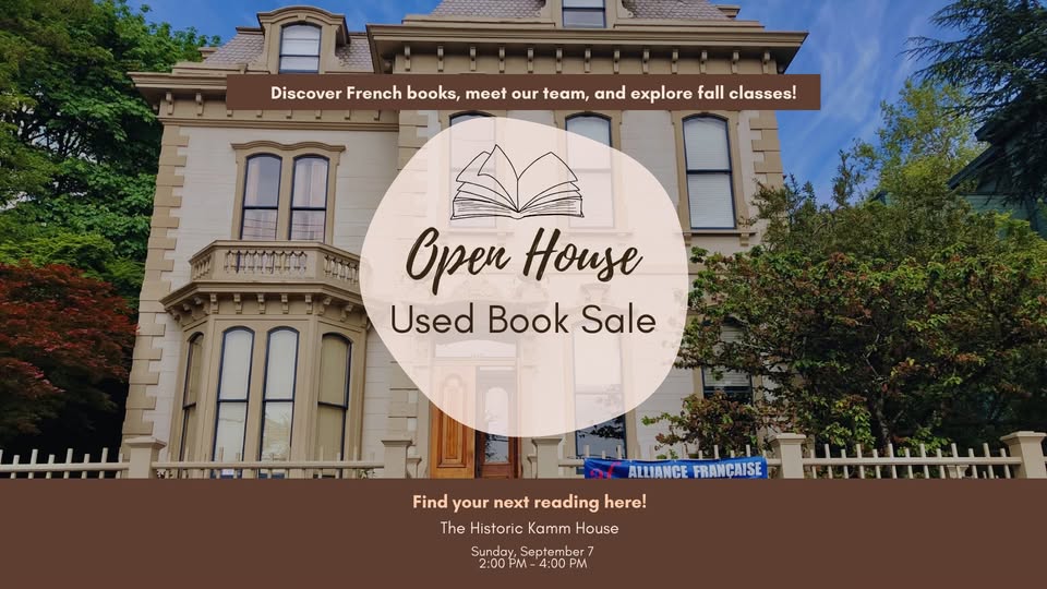 OPEN HOUSE AND USED FRENCH BOOK SALE