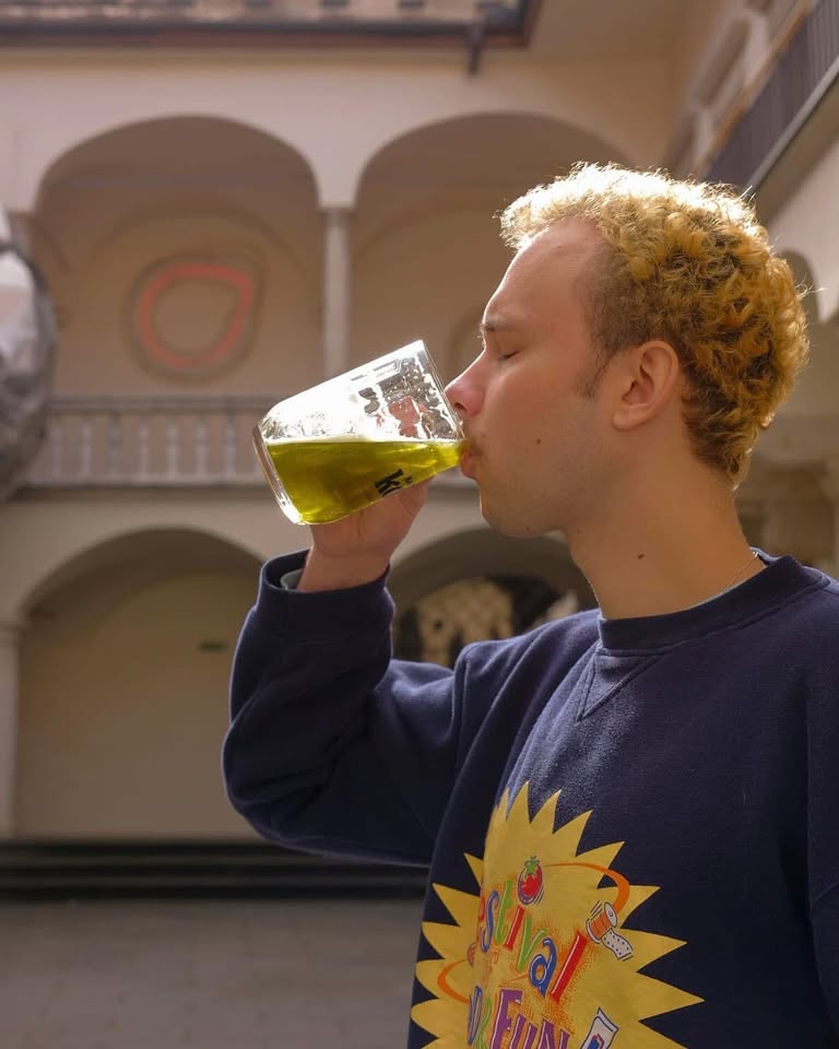 Zelený pivo v Trojce