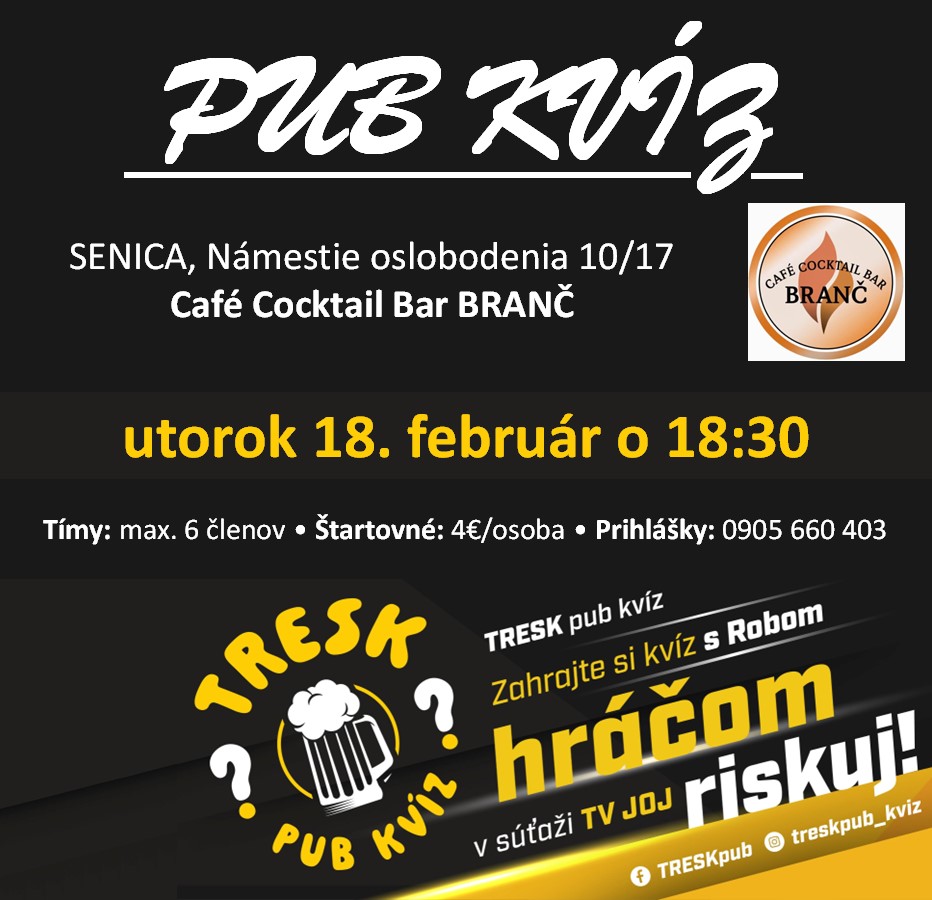 Senica - Café Branč kvíz PRE KAŽDÉHO