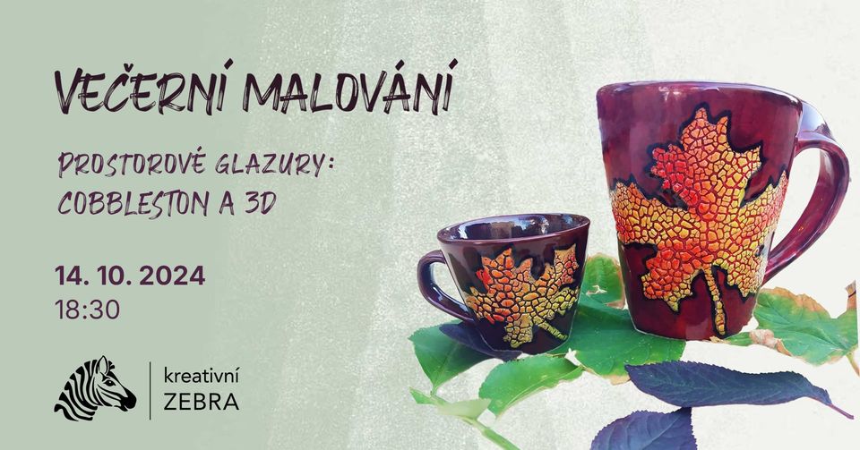 Večerní malování keramiky - praskací glazura cobblestone