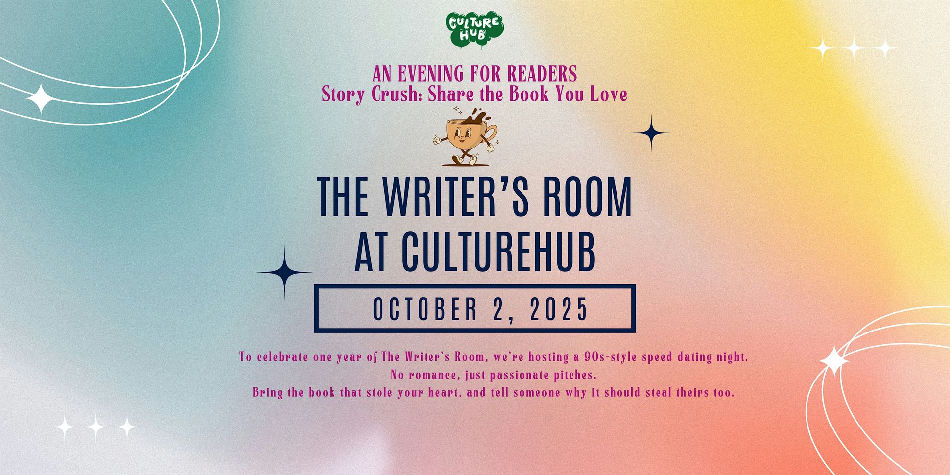 THE WRITER'S ROOM, Story Crush: Share the Book You Love