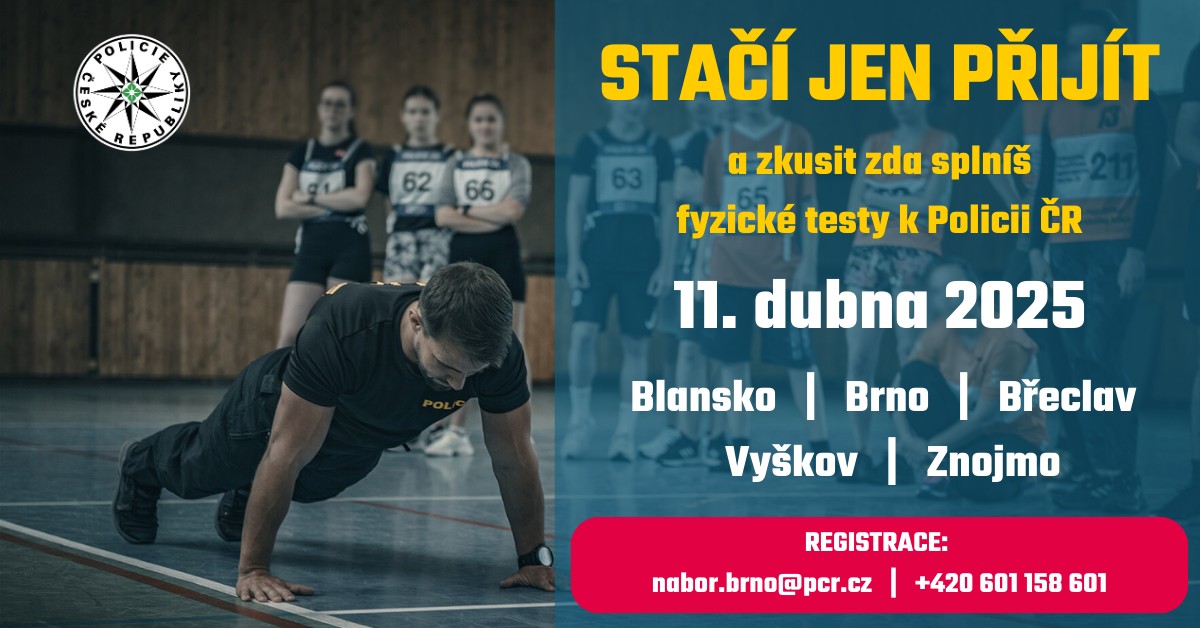 Stačí jen přijít - Blansko, Brno, Břeclav, Vyškov, Znojmo