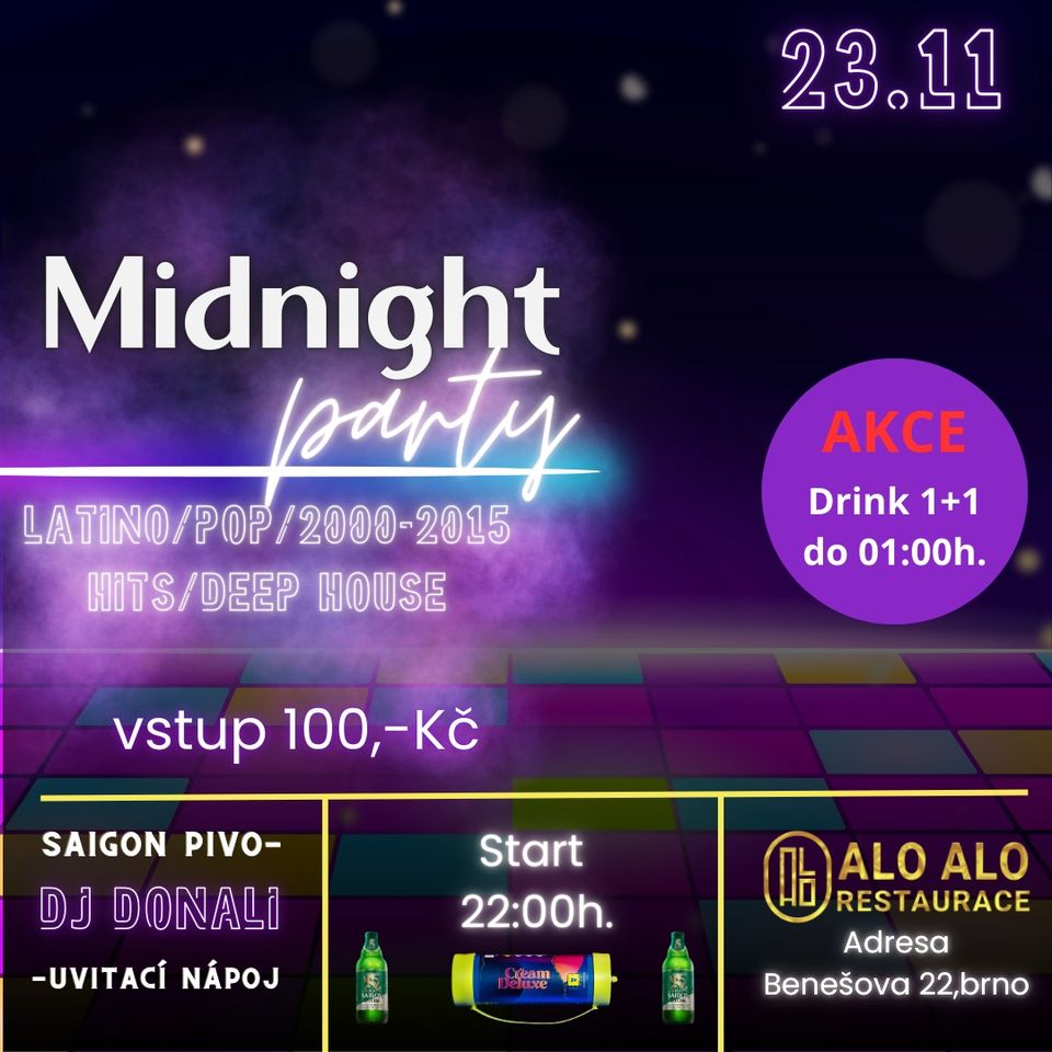 ,,MIDNIGHT PARTY” v ALO ALO