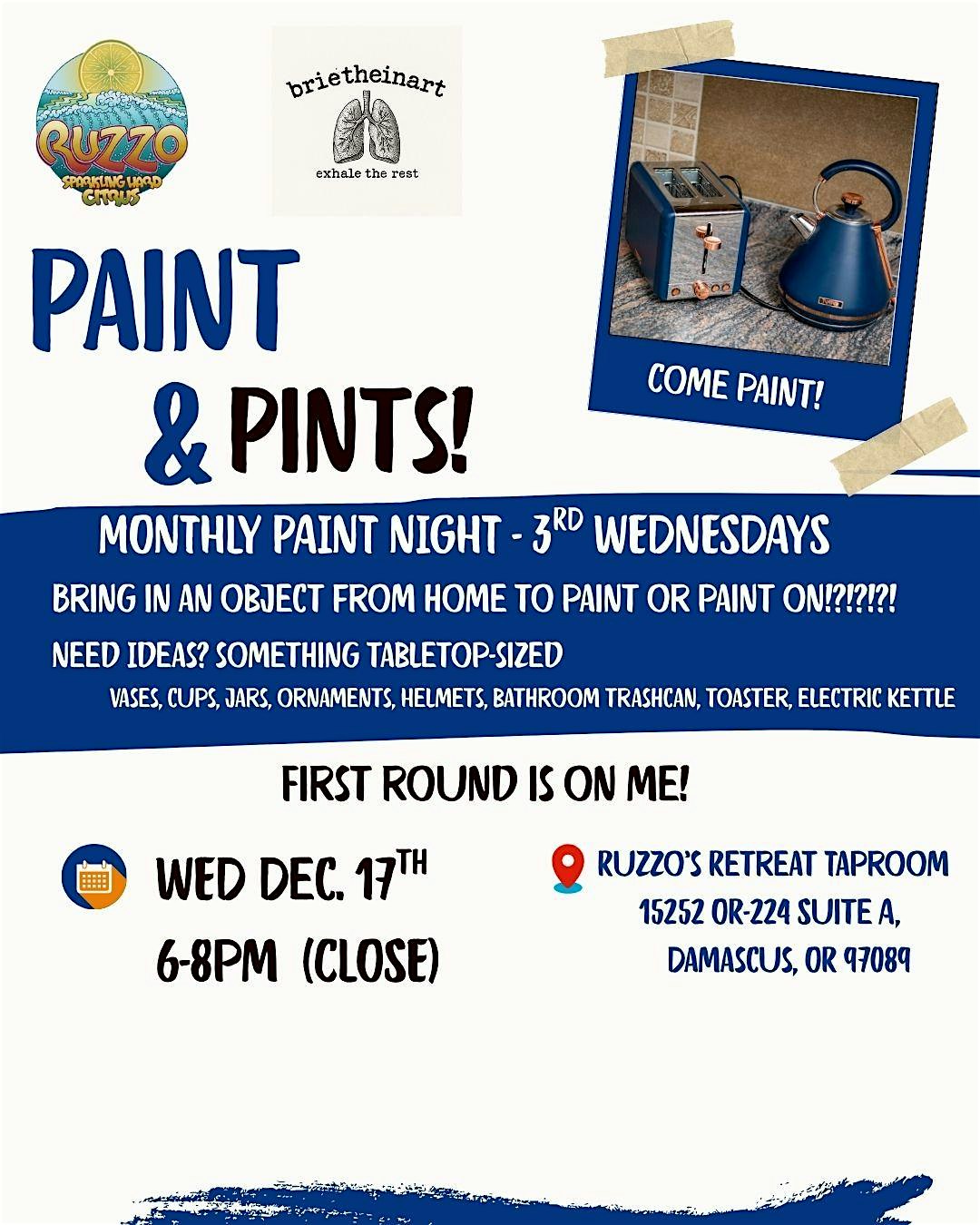 Paint and Pints at Ruzzo's Retreat Taproom
