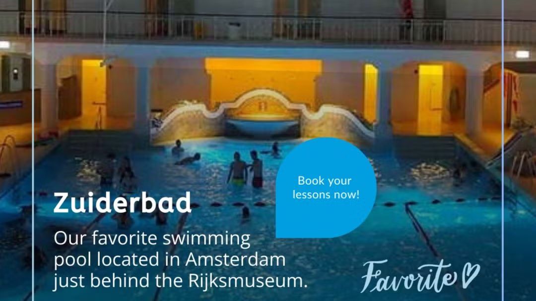 🏊Discover the Joy of Adult Swimming Lesson at Zuiderbad Pool!🏊