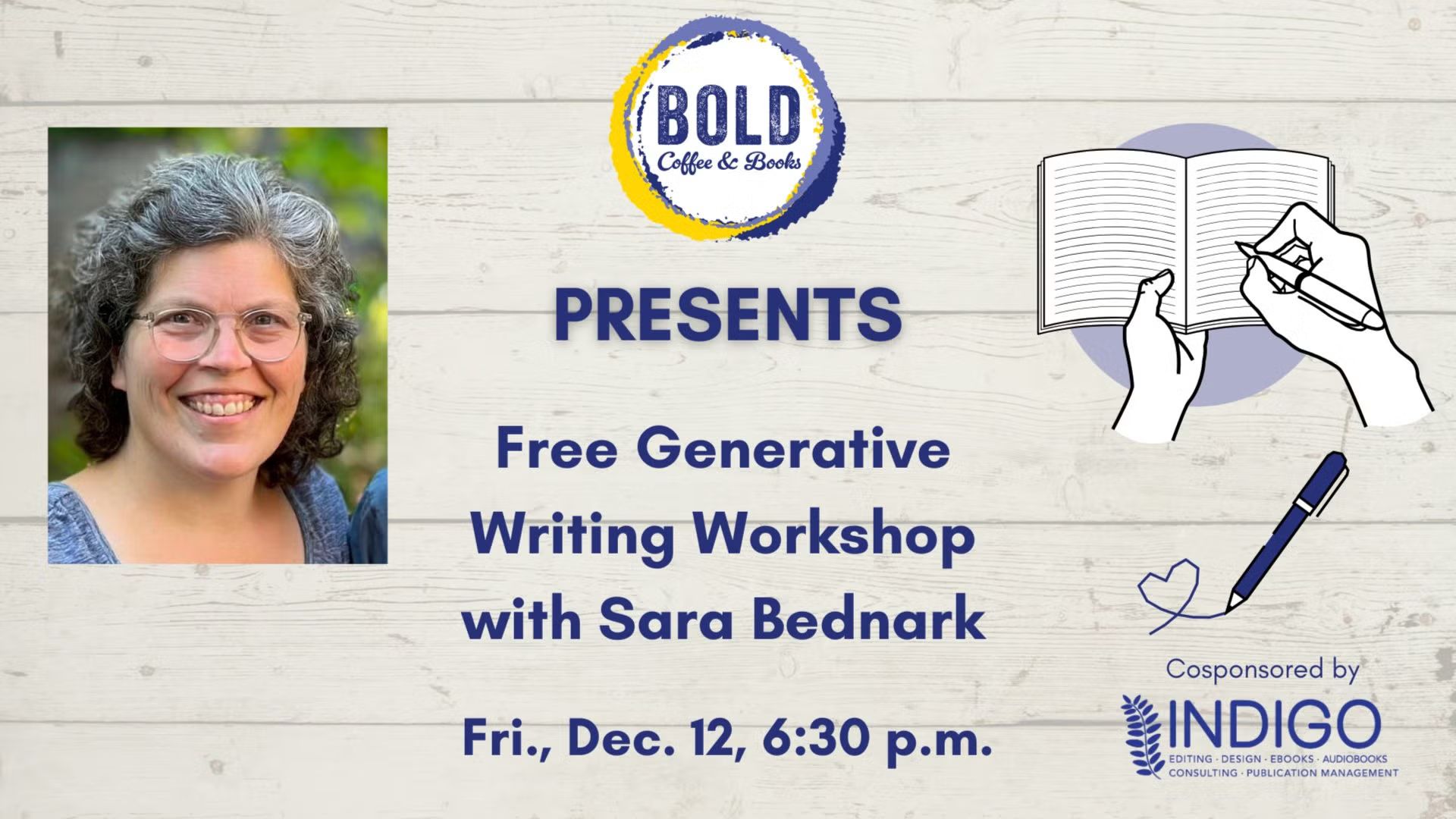 Free Generative Writing Workshop with Sara Bednark