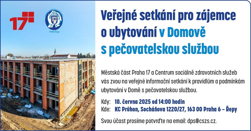 Veřejné setkání pro zájemce o obytování v Domě s pečovatelskou službou