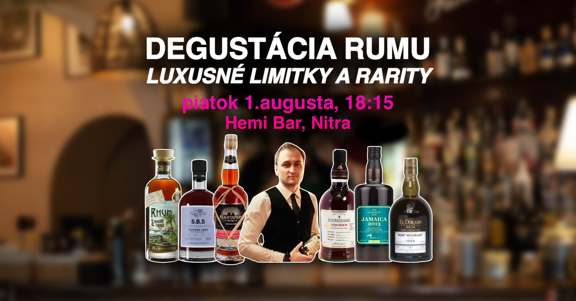 Degustácia starých, raritných, single cask rumov v Nitre