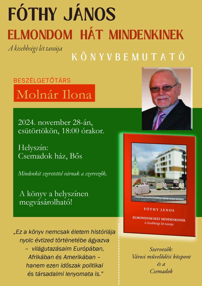 Fóthy János könyvbemutatója