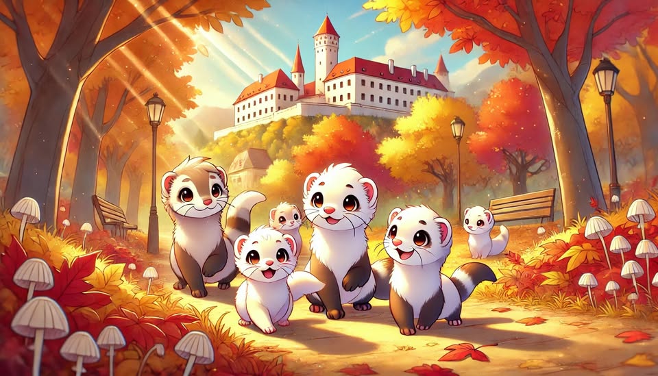 Autumn ferret meeting in Špilberk