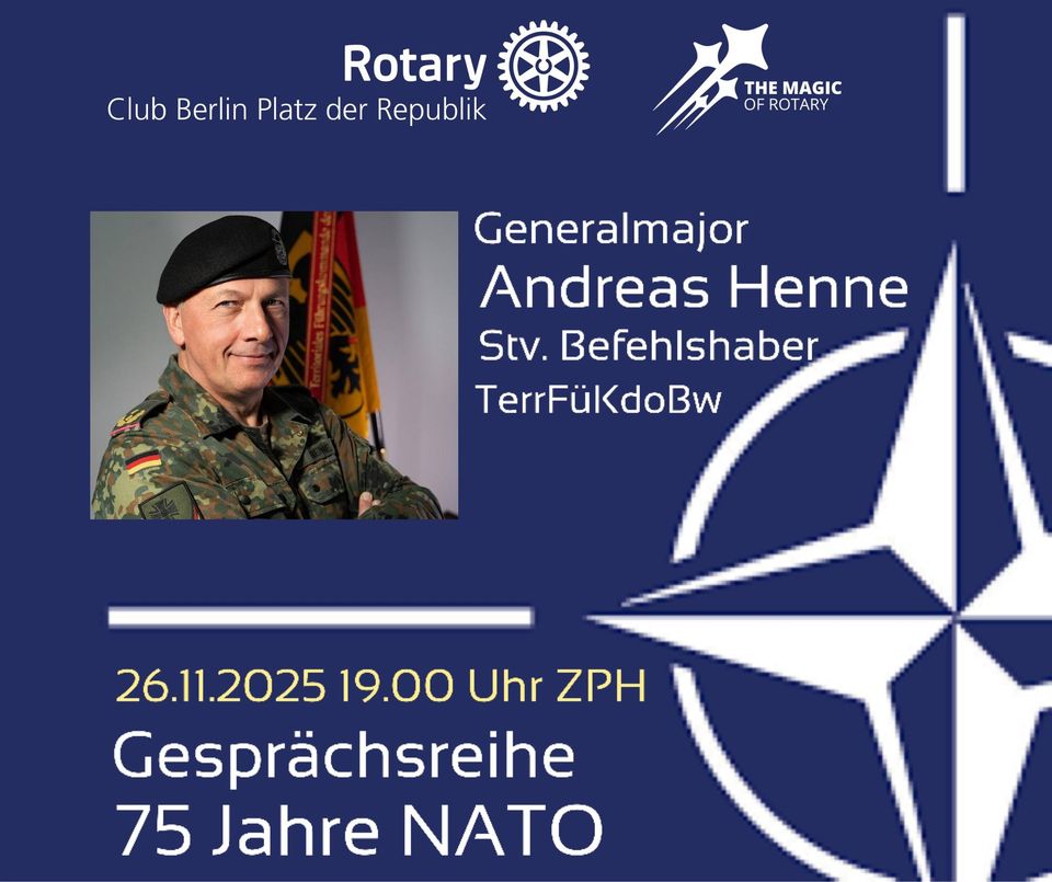 Gesprächsreihe 75 Jahre NATO mit Generalmajor Andreas Henne