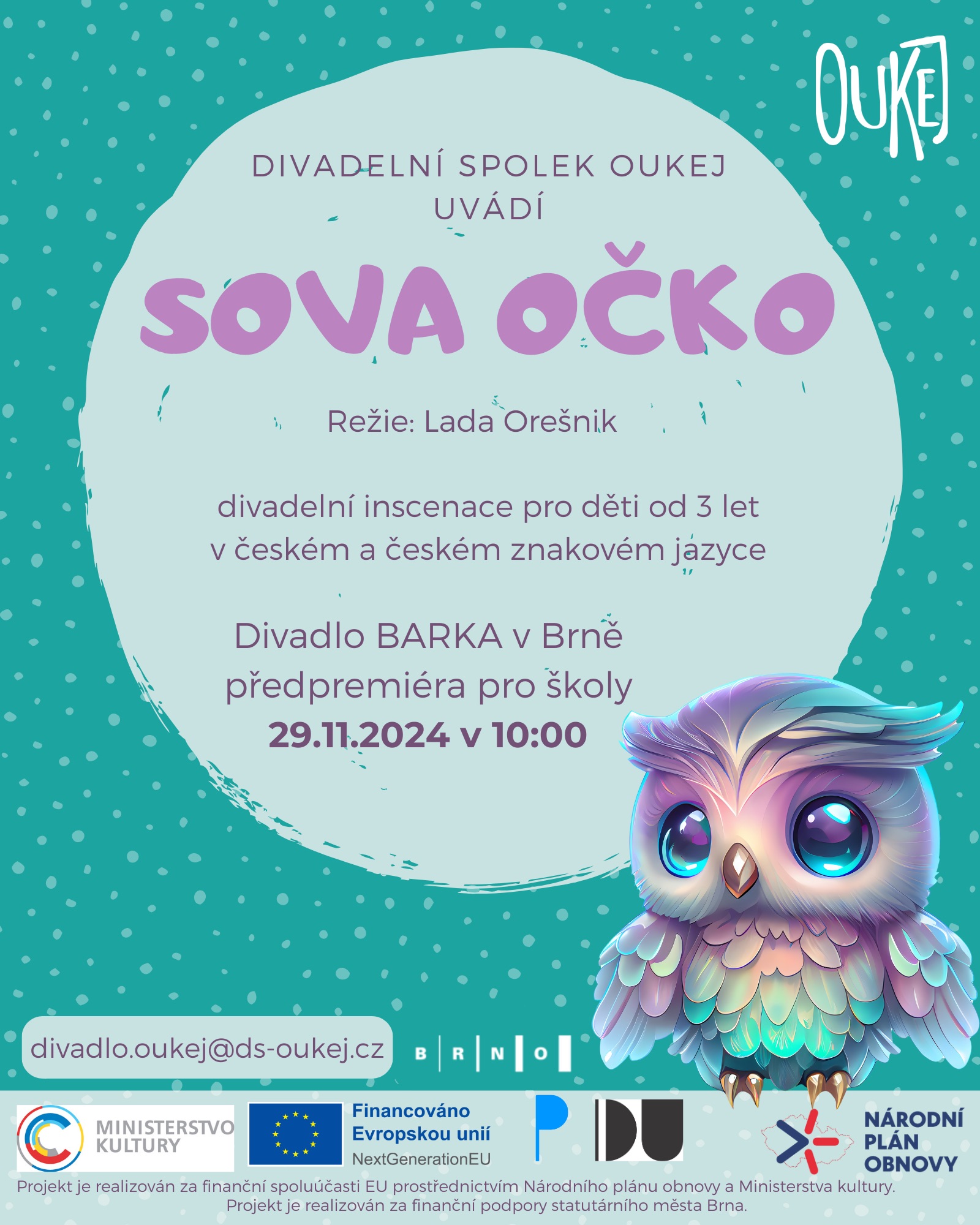 Sova Očko - předpremiéra pro školy