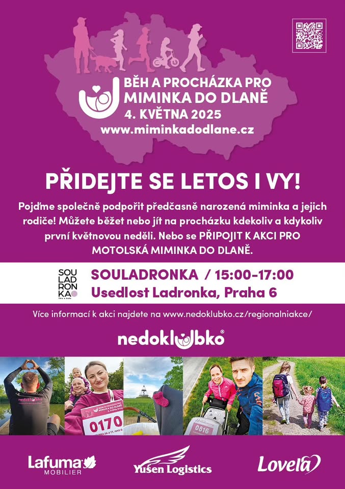 Běh a procházka pro motolská MIMINKA DO DLANĚ