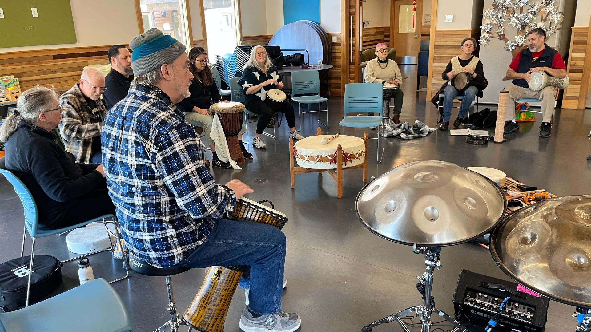 Drum Circle (& Potluck Party!) at Bridge Meadows Bvtn Community Room