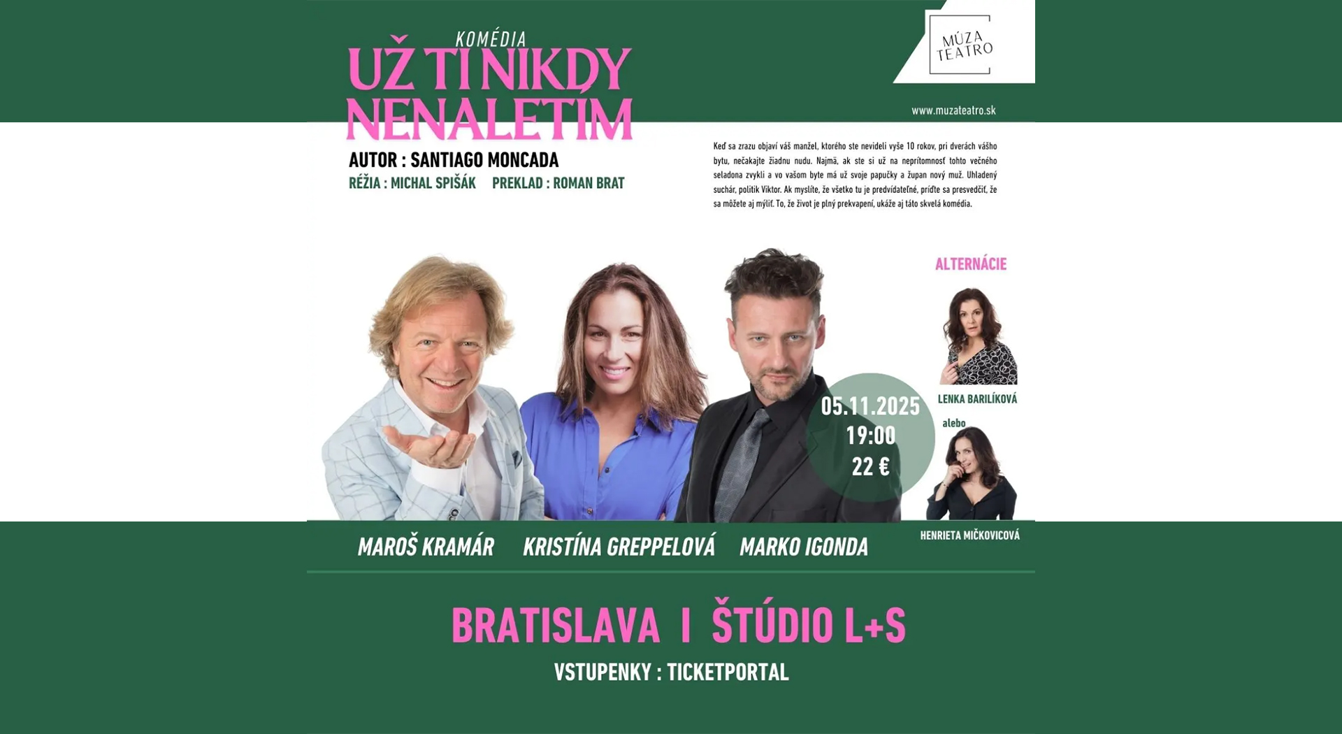 Už ti nikdy nenaletím - Bratislava - Štúdio L+S