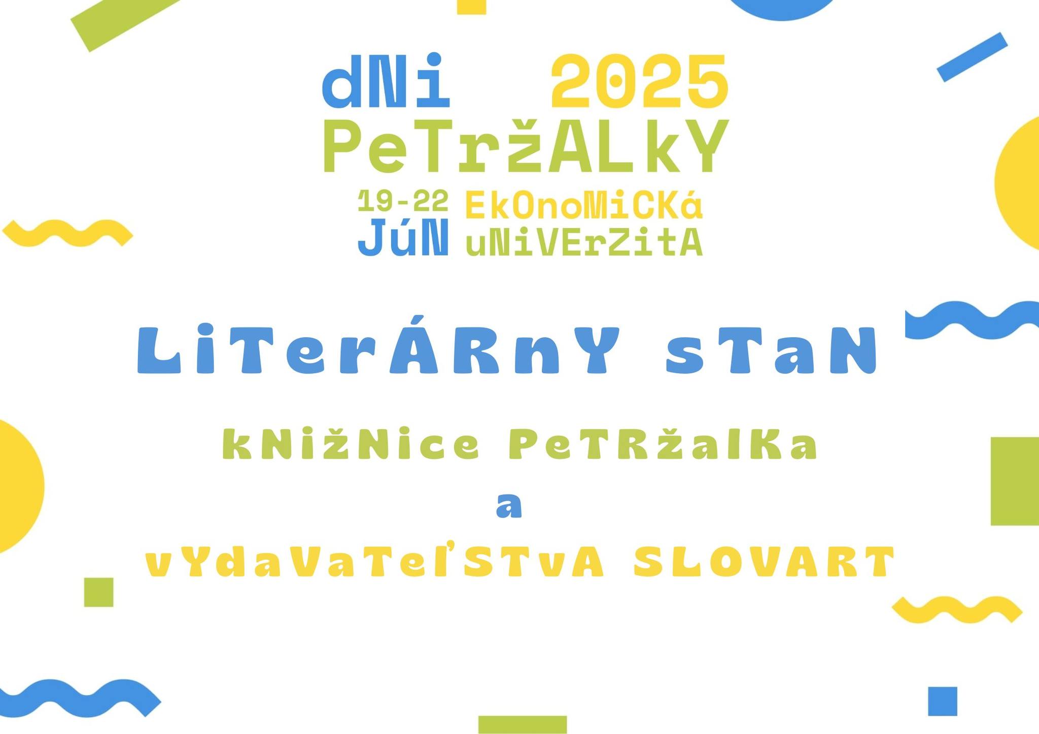 Literárny stan Knižnice Petržalka a vydavateľstva Slovart na Dňoch Petržalky 2025