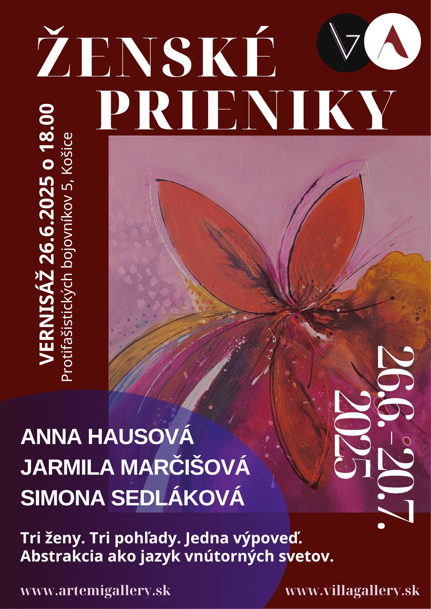 Pozvánka na vernisáž k výstave "Ženské prieniky"