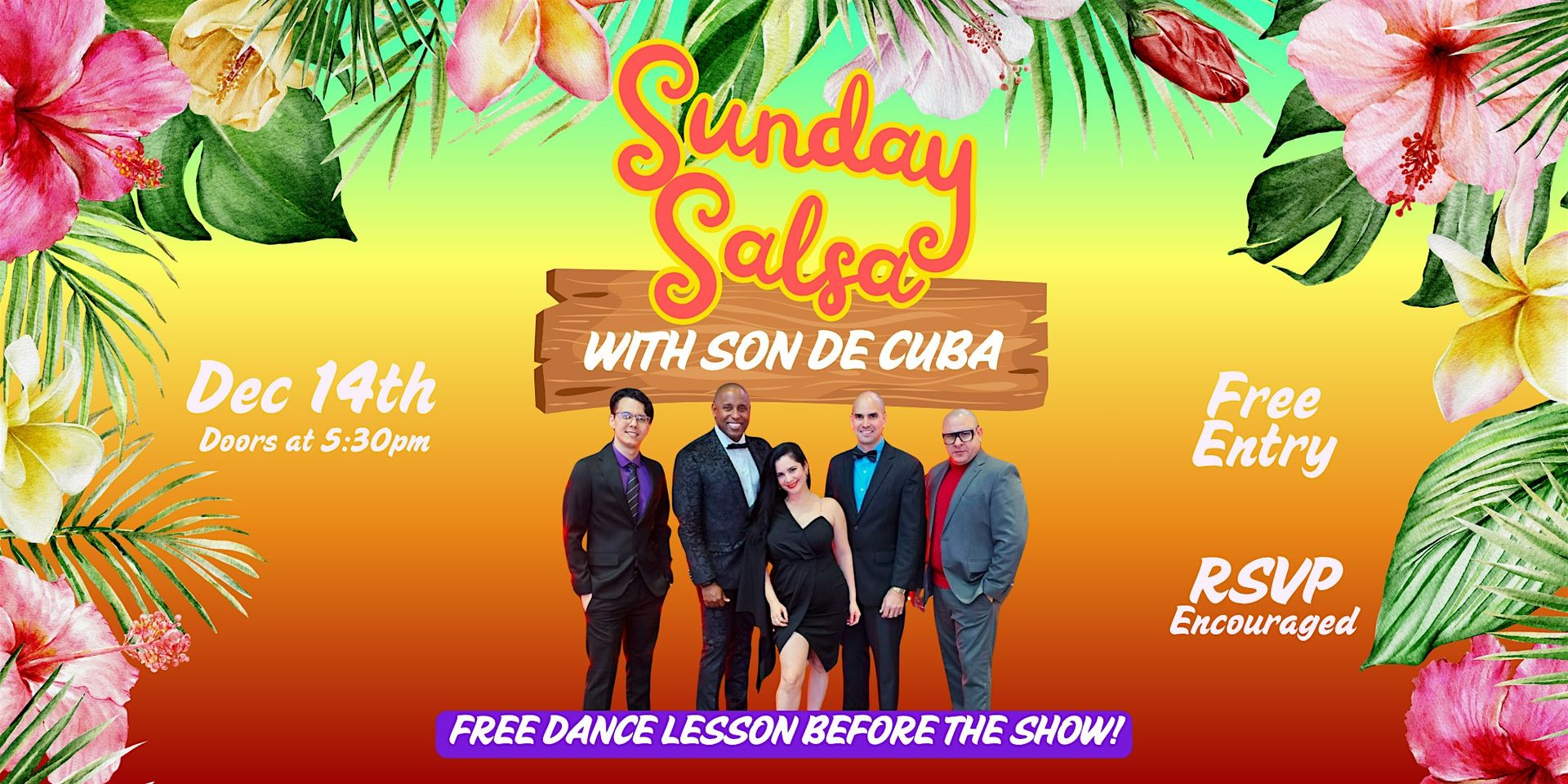 Sunday Salsa with Son De Cuba - In The Abbey Ballroom!