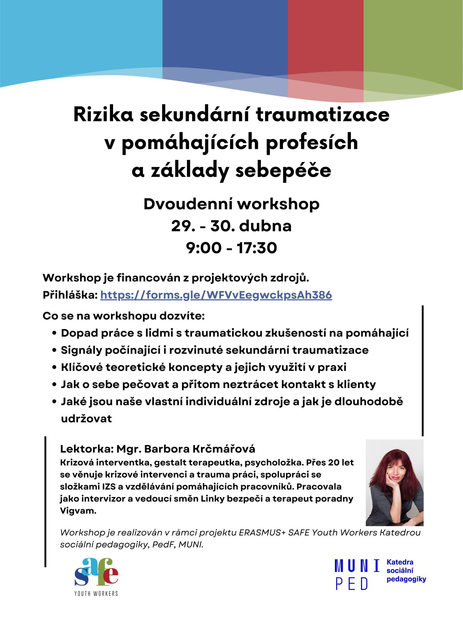Rizika sekundární traumatizace v pomáhajících profesích - workshop
