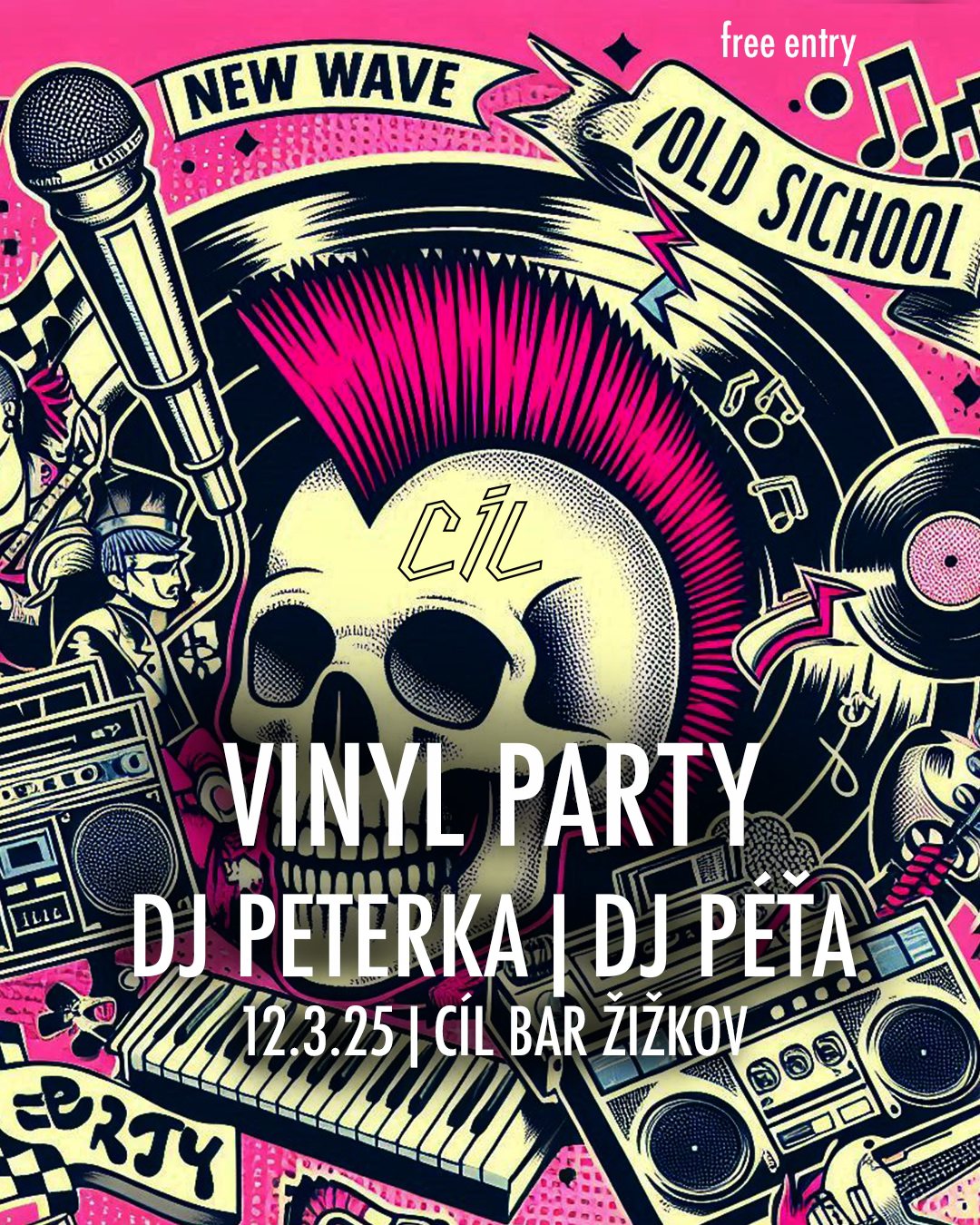 VINYL PARTY w/PETERKA & DJ PÉŤA | 12.3.2025 @CÍL BAR | free entry / vstup zdarma