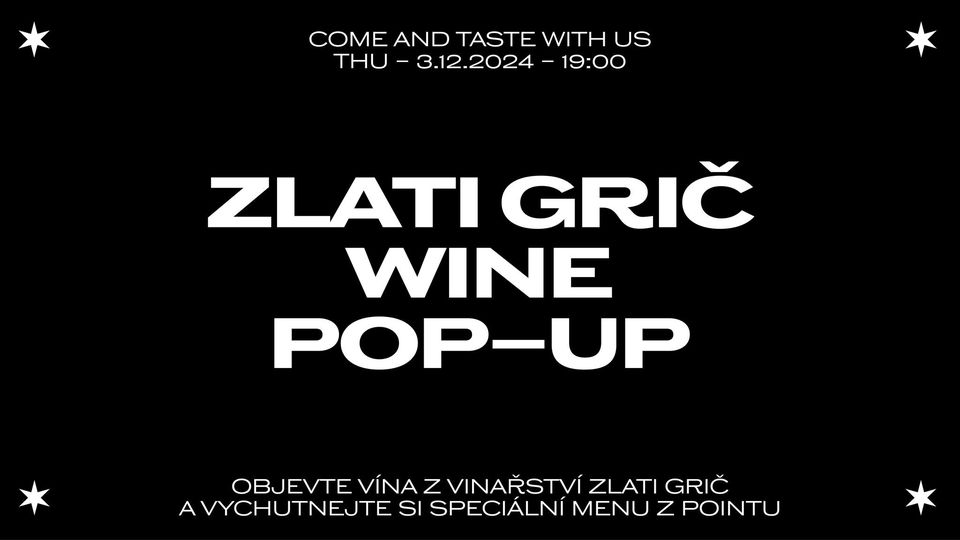 POINT x ZLATI GRIČ WINE POP–UP