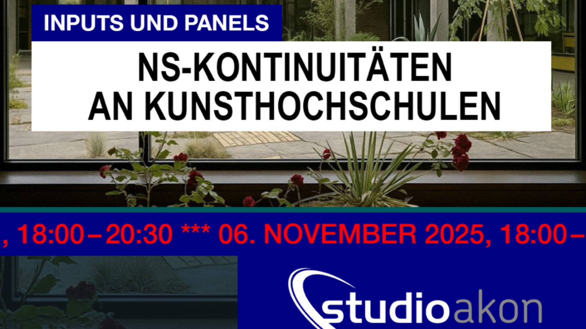 STUDIO AKON – Inputs und Panels in der Berliner Hansabibliothek:NS-Kontinuitäten an Kunsthochschulen