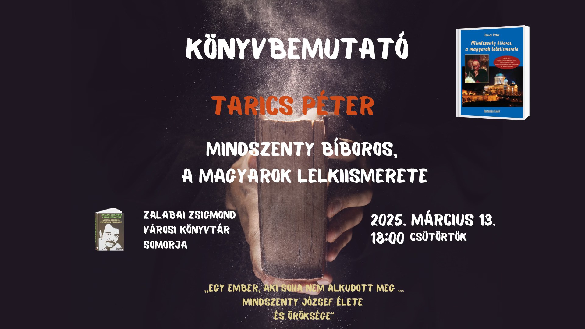 Mindszenty bíboros, a magyarok lelkiismerete – könyvbemutató