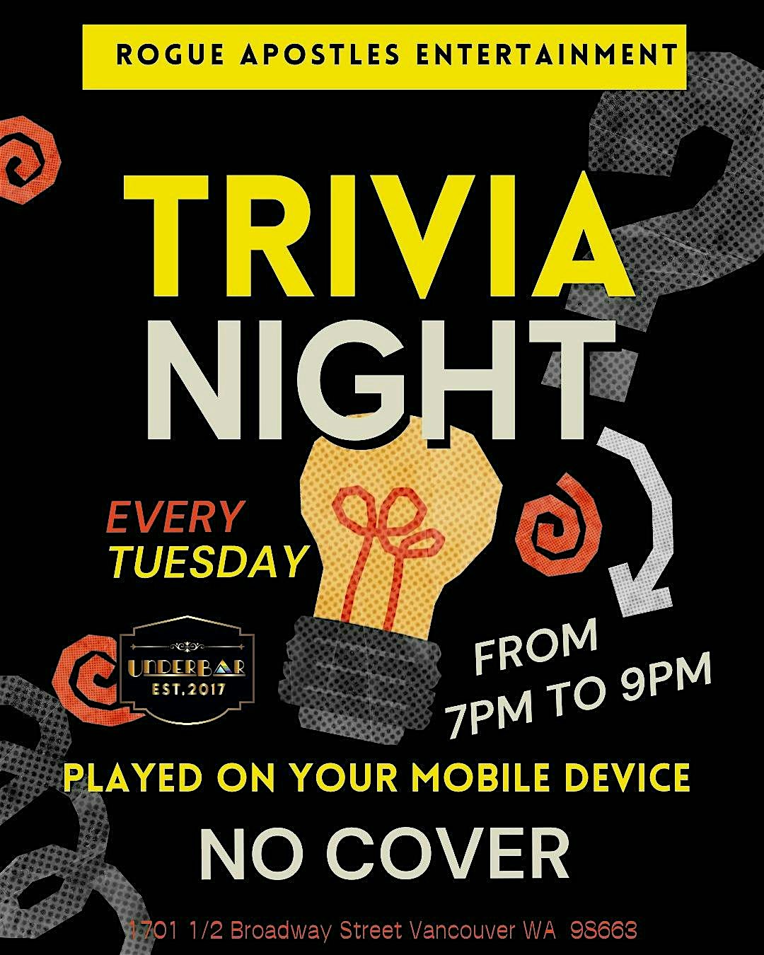 Tuesday Trivia Nights At UnderBar