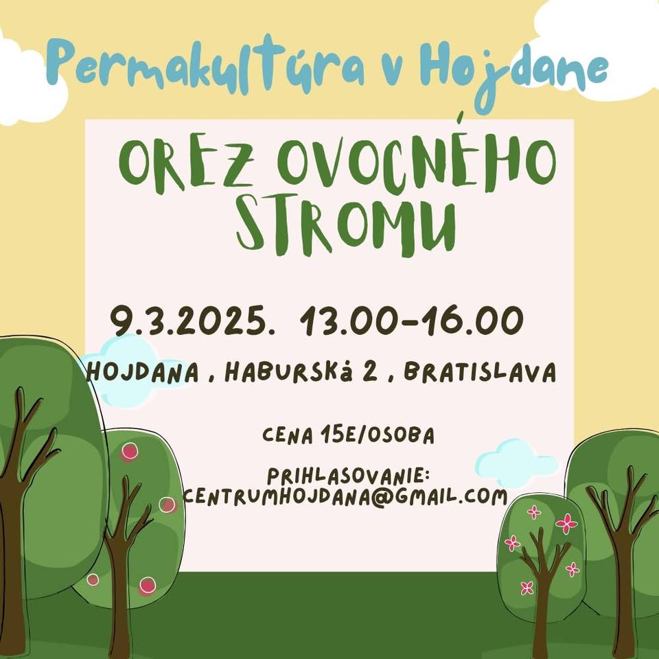 OREZ OVOCNÉHO STROMU - zmena termínu