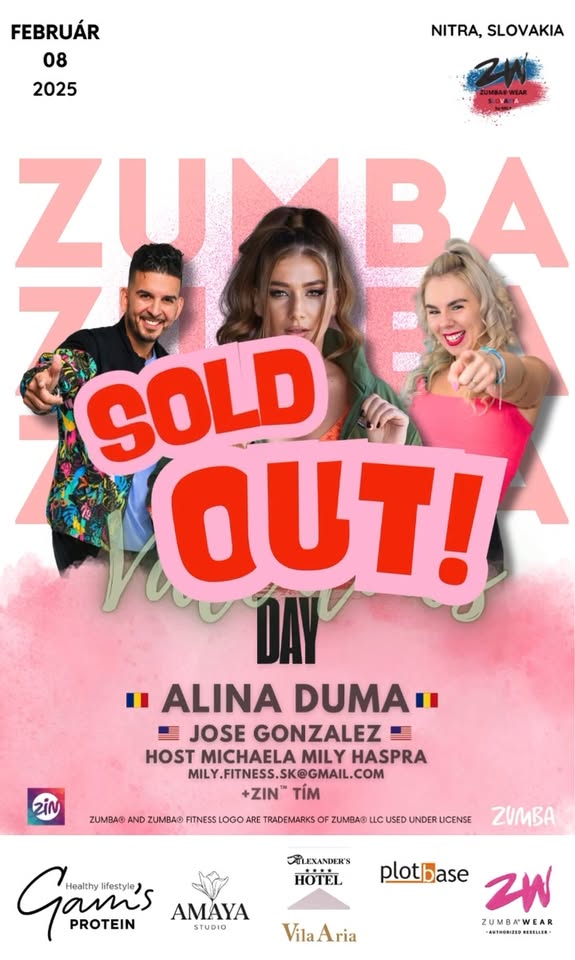 Valentine's ZUMBA® DAY with Alina Duma🇷🇴, Jose Gonzalez 🇺🇸 & Mily Haspra 🇸🇰