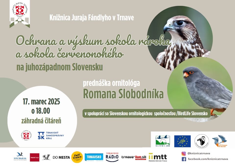 Ochrana a výskum sokola rároha a sokola červenonohého na juhozápadnom Slovensku