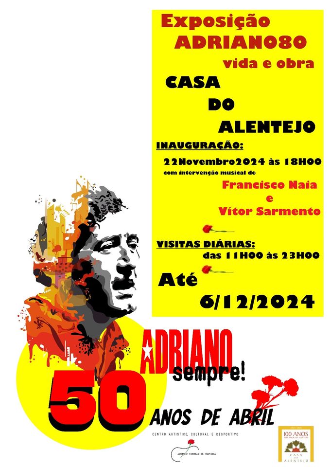 Exposição Adriano 80, Vida e Obra