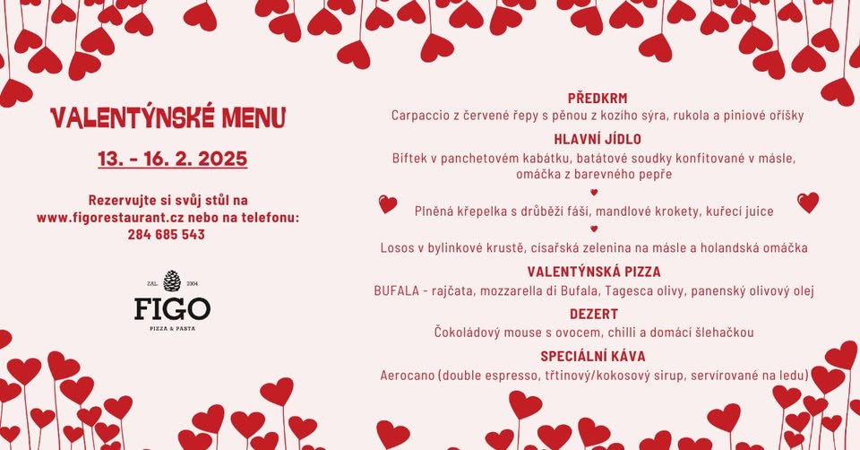 Valentýnské menu