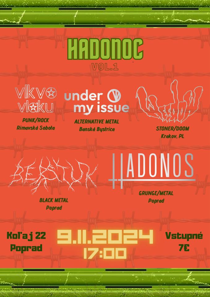 HADONOC vol.1 [Koľaj 22] - Hadonos, Berstuk, Weedow, Under My Issue, Vlk Vo Vlaku