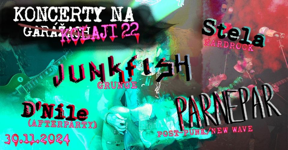 Koncerty na Koľaji 22 - (PARNEPAR (hr), JUNKFISH, STELA, after: D´NILE))
