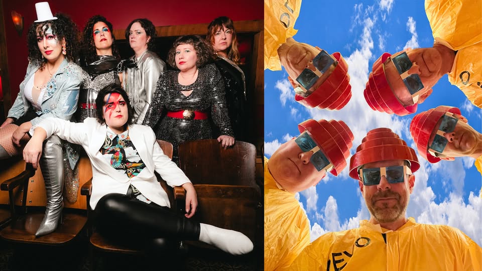 Major Tomboys (all femme Bowie) with DEVOtees at Swan Dive