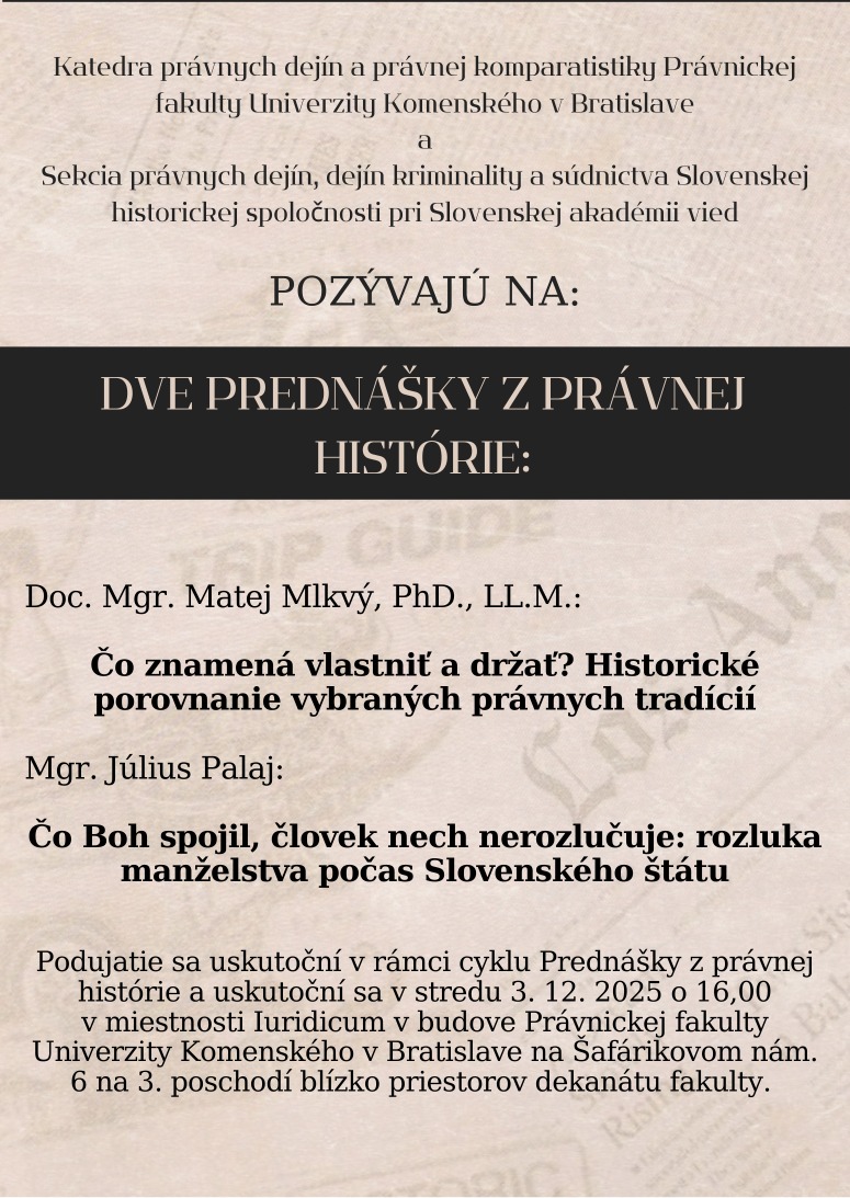 Prednášky z právnej histórie