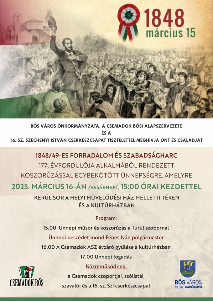 Az 1848-as magyar  forradalom és szabadságharc évfordulója _ A Csemadok évzáró taggyűlése