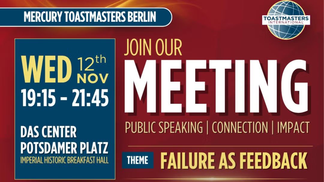 🚀 Learn Public Speaking — Every Wednesday - The Center, Potsdamer Platz