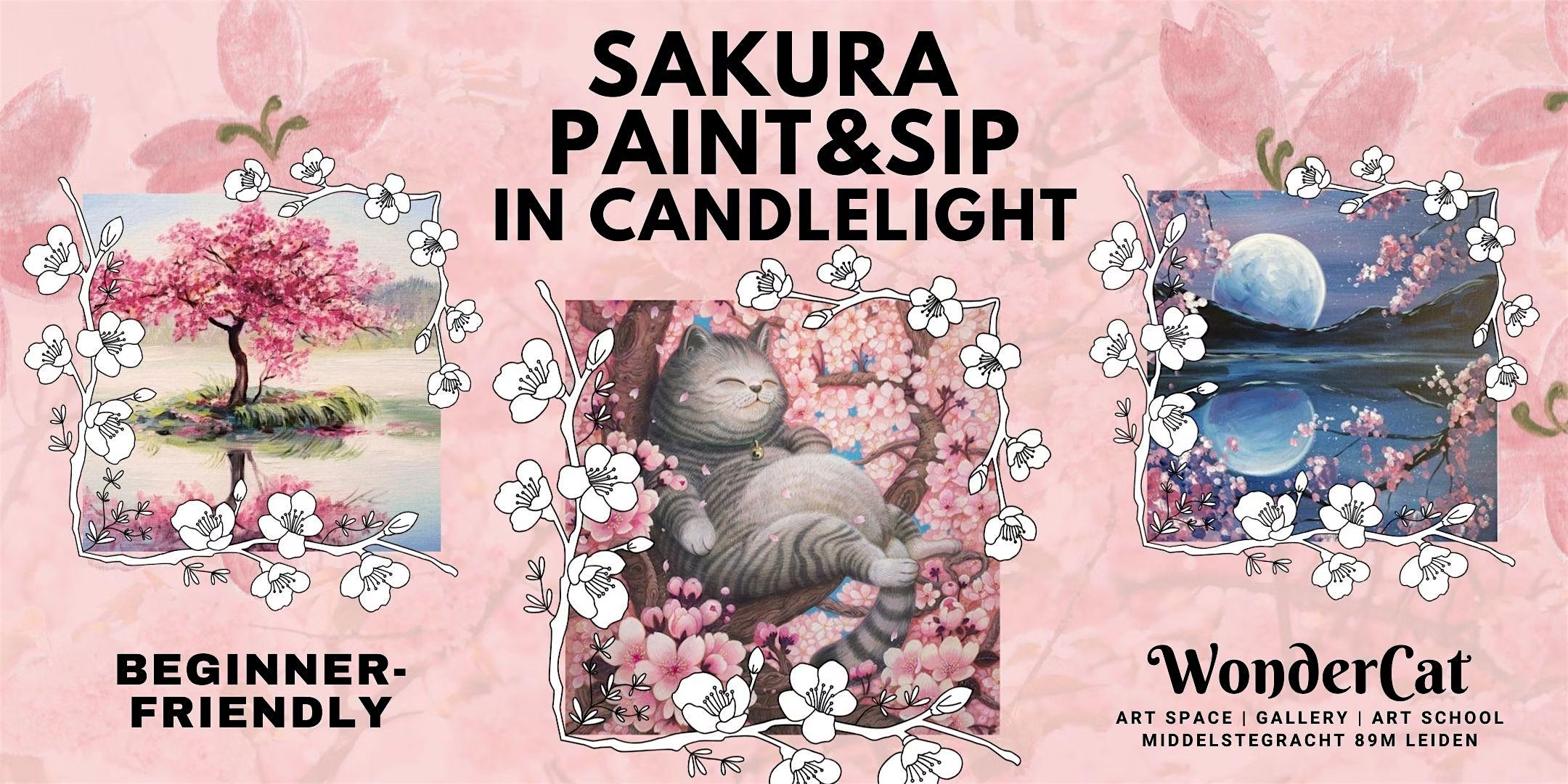 Sakura Paint & Sip in Candlelight