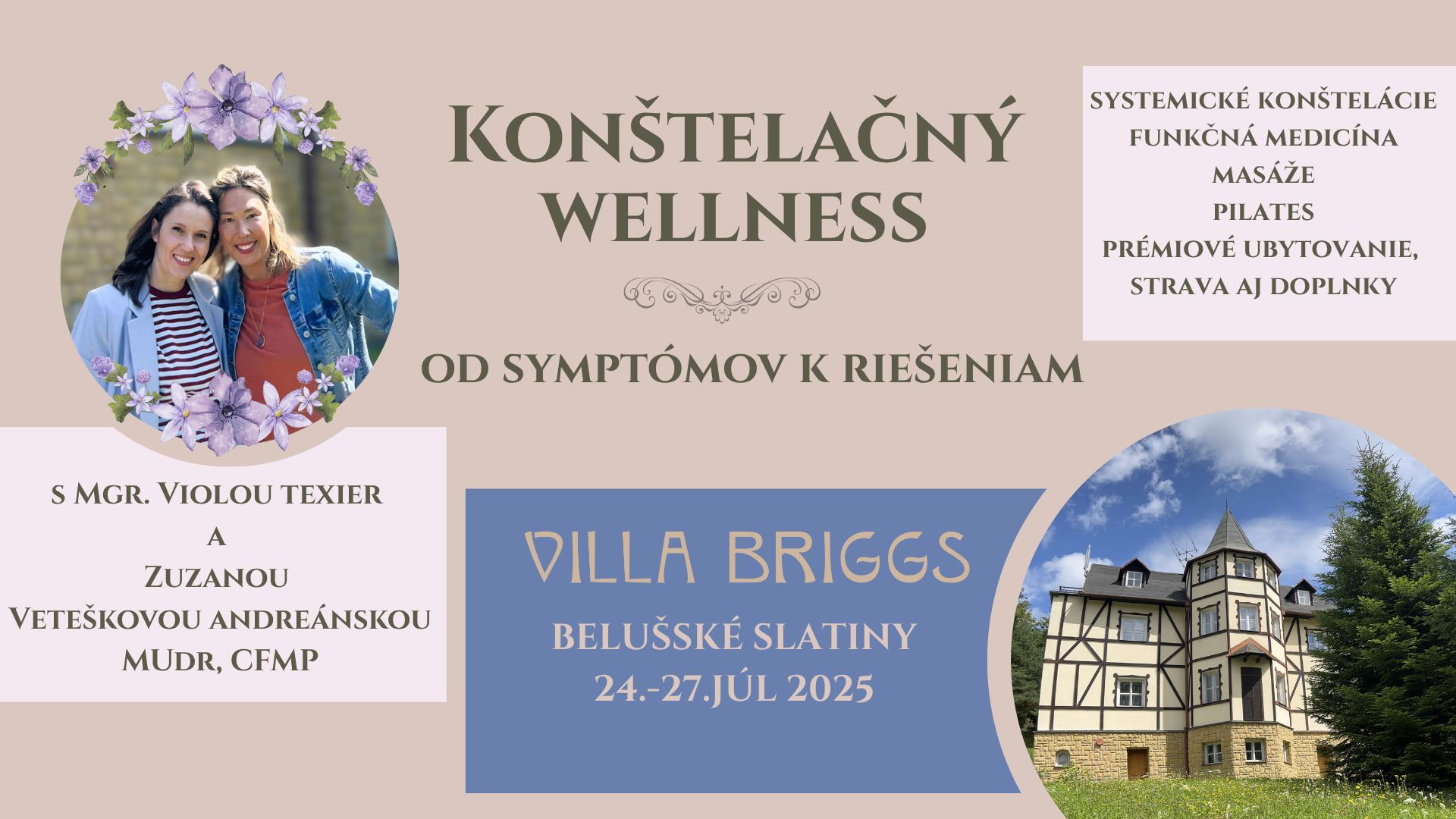 Konštelačný wellness. Od symptómov k riešeniam. 24.-27.7.2025, Belušské Slatiny