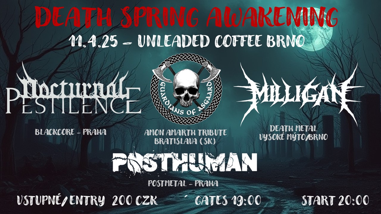 DEATH SPRING AWAKENING - NOCTURNAL PESTILENCE, POSTHUMAN, MILLIGAN, GUARDIANS OF ASGAARD (SK)