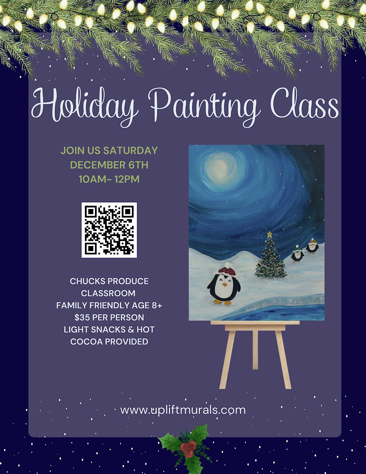 Happy Penguin Painting Class at Chucks Produce (10am)