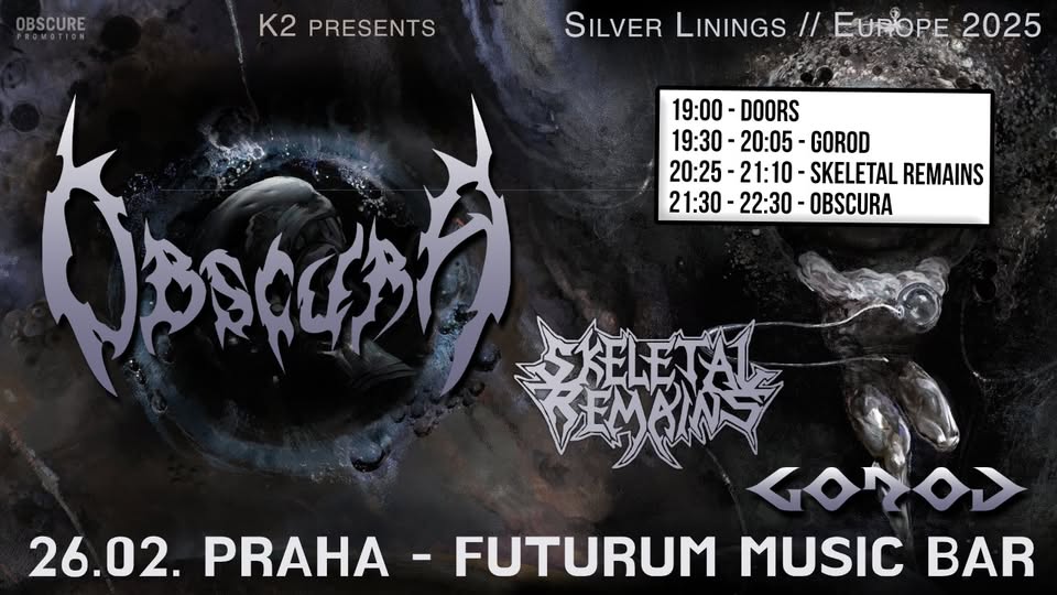 OBSCURA, SKELETAL REMAINS, GOROD - Praha