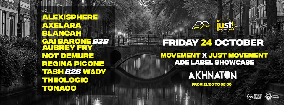 Movement Recordings x Just Movement ADE Label Showcase