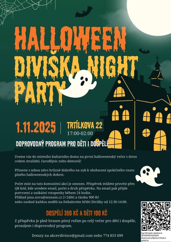 Halloween Diviška night party - komunitní soukromá akce